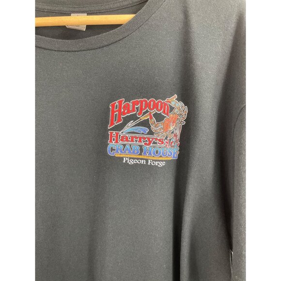 Harpoon Harry's Crab House Pigeon Forge Mens 2XL Black Short Sleeve T-shirt - Picture 3 of 7